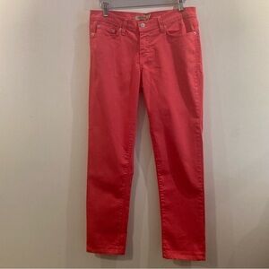 JUDY BLUE Sz 13  Mid-Rise Tapered Leg Stretch Jeans in Dark Salmon